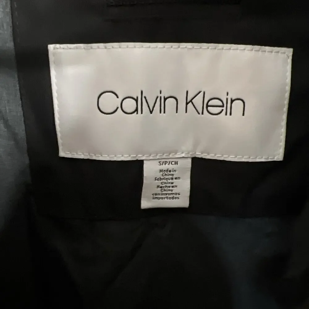 Calvin‎ Klein Men's Black Windbreaker Small Removable Hood Jock Reflective